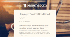 Desktop Screenshot of employer.resume.com