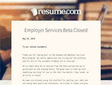 Tablet Screenshot of employer.resume.com